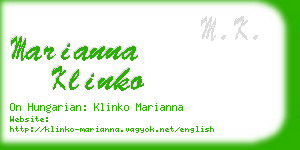 marianna klinko business card